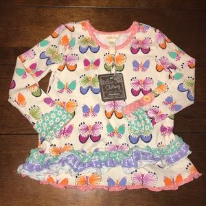 NWT Matilda Jane Butterfly Kisses Tunic Size 2
